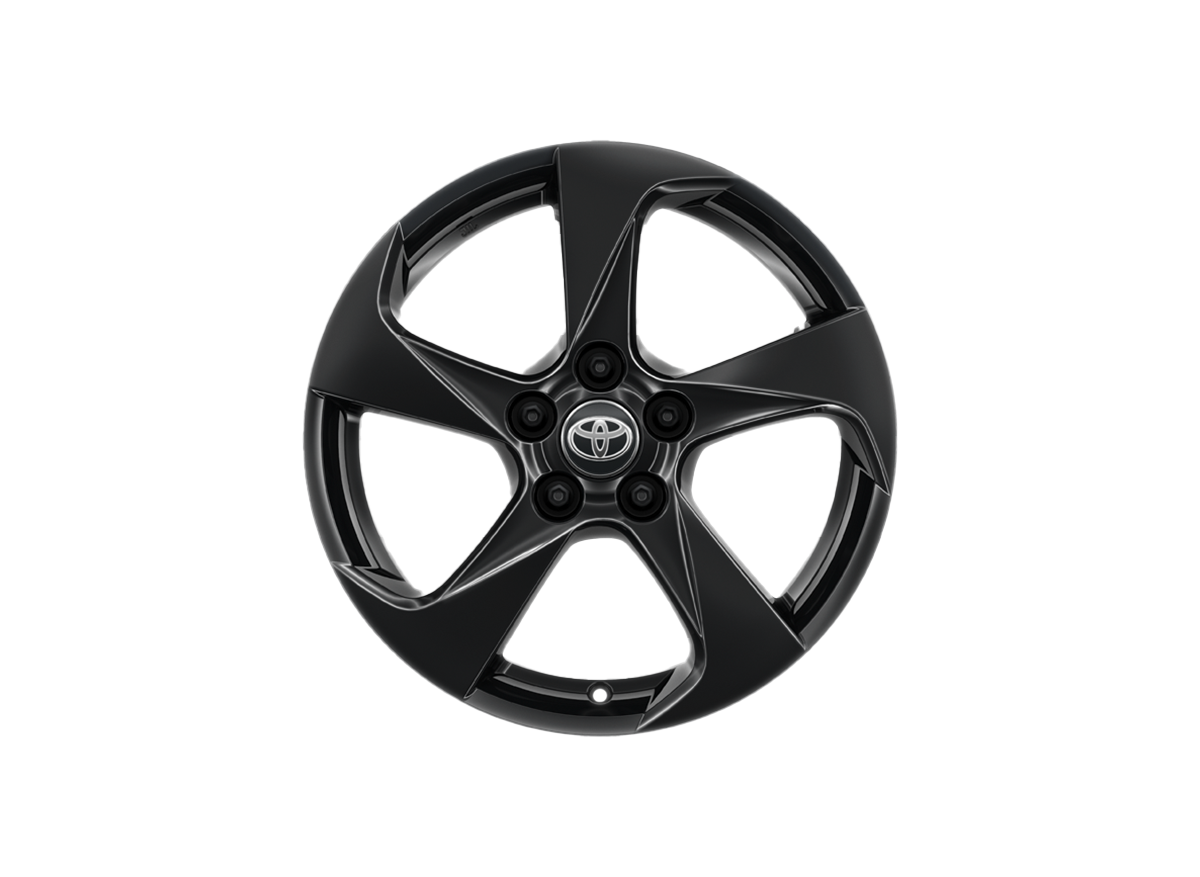 Černé lité kolo s pneumatikou